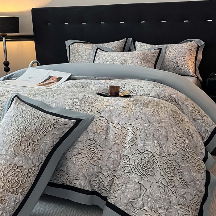 91家纺网 家纺一手货源 找家纺 博纳家纺 2025新款全棉纯棉磨毛数码印花四件套 印象派