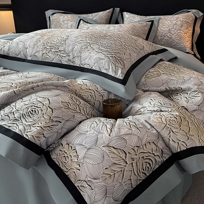 91家纺网 家纺一手货源 找家纺 博纳家纺 2025新款全棉纯棉磨毛数码印花四件套 印象派