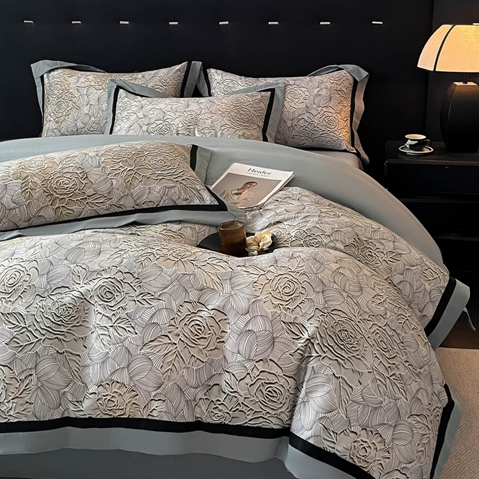 91家纺网 家纺一手货源 找家纺 博纳家纺 2025新款全棉纯棉磨毛数码印花四件套 印象派