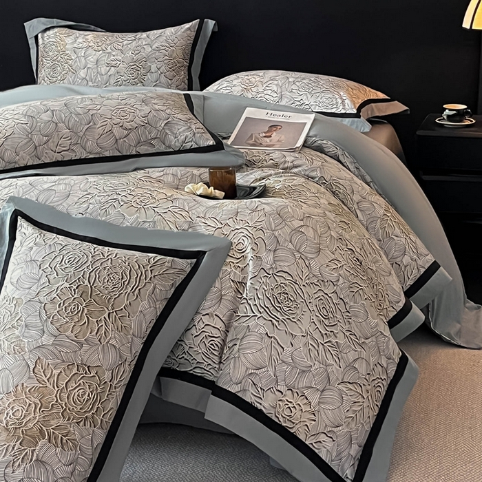 91家纺网 家纺一手货源 找家纺 博纳家纺 2025新款全棉纯棉磨毛数码印花四件套 印象派