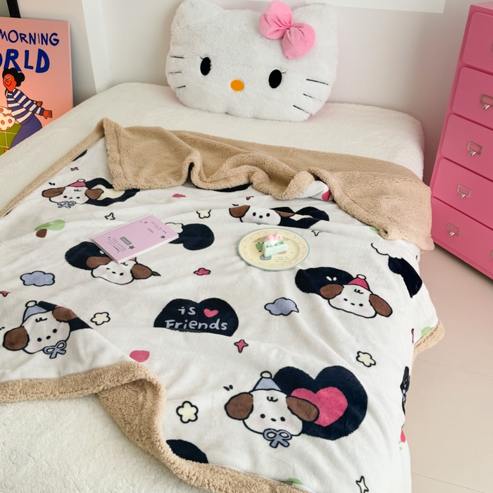 91家纺网 家纺一手货源 找家纺 艾特你 2025新款ins羊羔绒牛奶绒可被套休闲毯单被套-毯子图 爱丁屋