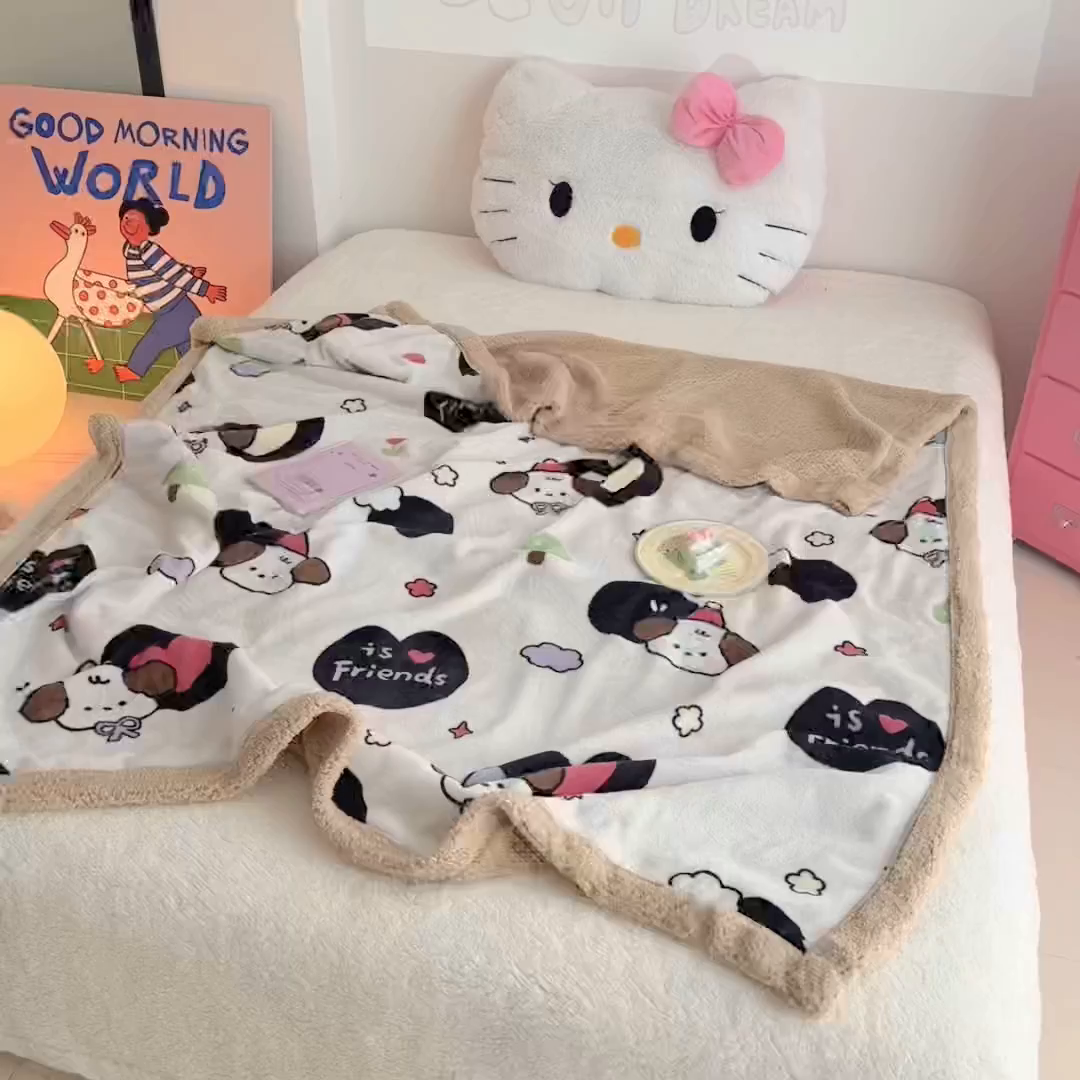 91家纺网 家纺一手货源 找家纺 艾特你 2025新款ins羊羔绒牛奶绒可被套休闲毯单被套-毯子图 爱丁屋