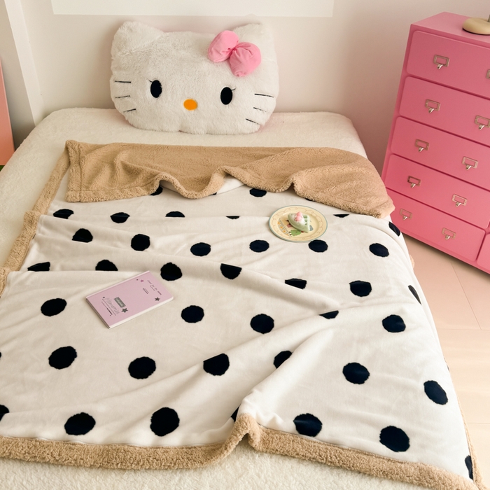 91家纺网 家纺一手货源 找家纺 艾特你 2025新款ins羊羔绒牛奶绒可被套休闲毯单被套-毯子图 初见