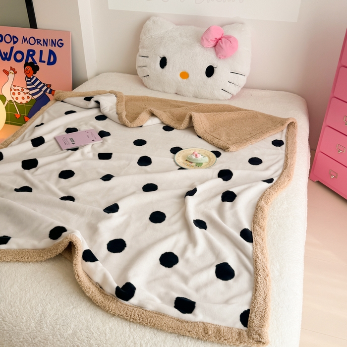 91家纺网 家纺一手货源 找家纺 艾特你 2025新款ins羊羔绒牛奶绒可被套休闲毯单被套-毯子图 初见