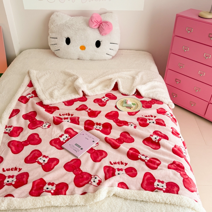 91家纺网 家纺一手货源 找家纺 艾特你 2025新款ins羊羔绒牛奶绒可被套休闲毯单被套-毯子图 多多猫咪