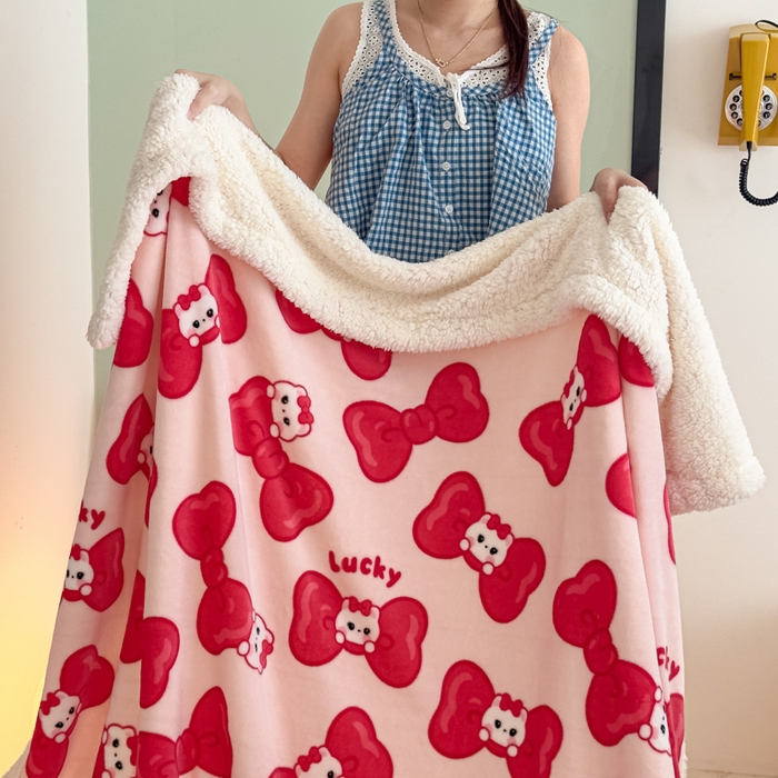 91家纺网 家纺一手货源 找家纺 艾特你 2025新款ins羊羔绒牛奶绒可被套休闲毯单被套-毯子图 多多猫咪