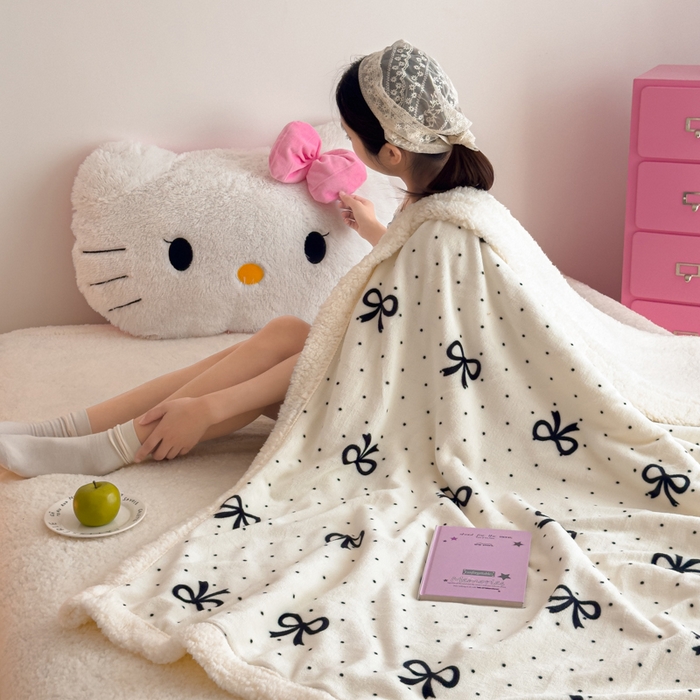 91家纺网 家纺一手货源 找家纺 艾特你 2025新款ins羊羔绒牛奶绒可被套休闲毯单被套-毯子图 慢时光