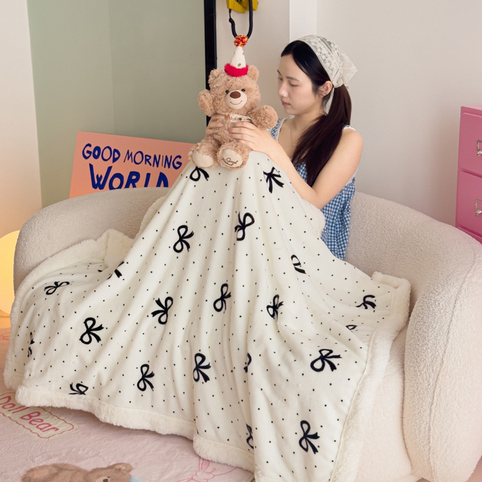 91家纺网 家纺一手货源 找家纺 艾特你 2025新款ins羊羔绒牛奶绒可被套休闲毯单被套-毯子图 慢时光