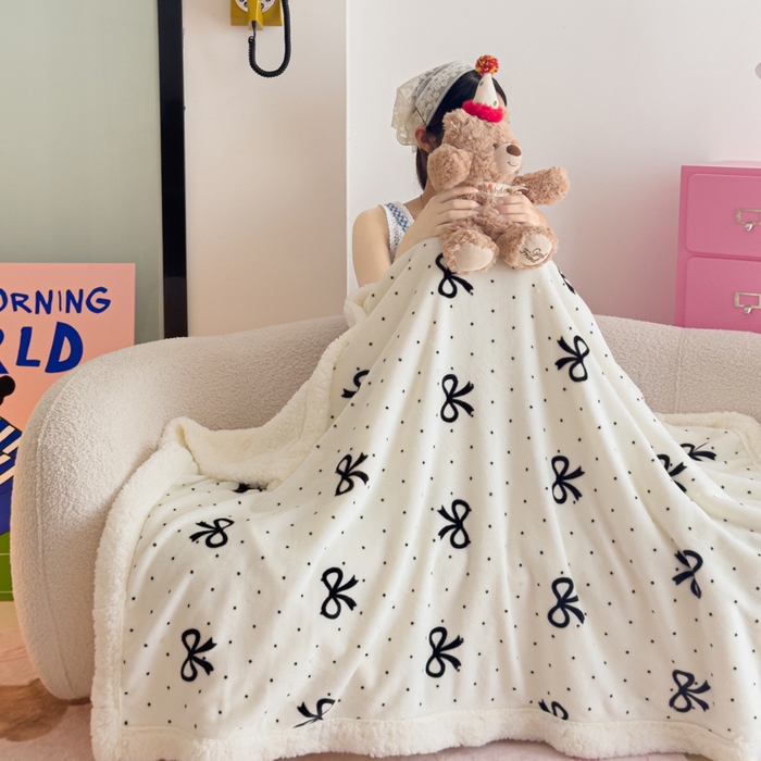 91家纺网 家纺一手货源 找家纺 艾特你 2025新款ins羊羔绒牛奶绒可被套休闲毯单被套-毯子图 慢时光