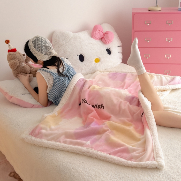 91家纺网 家纺一手货源 找家纺 艾特你 2025新款ins羊羔绒牛奶绒可被套休闲毯单被套-毯子图 梦境