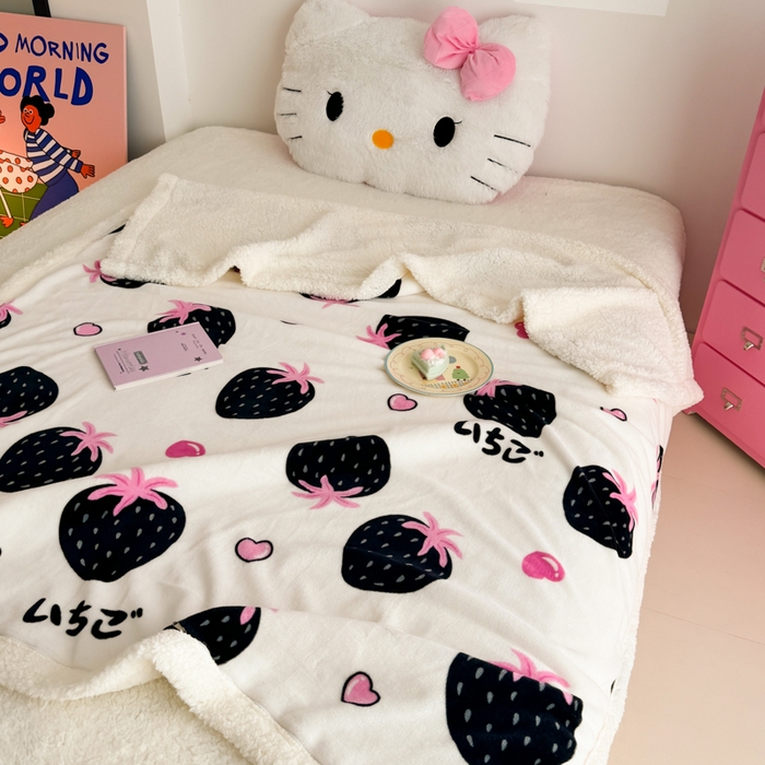 91家纺网 家纺一手货源 找家纺 艾特你 2025新款ins羊羔绒牛奶绒可被套休闲毯单被套-毯子图 山野莓莓