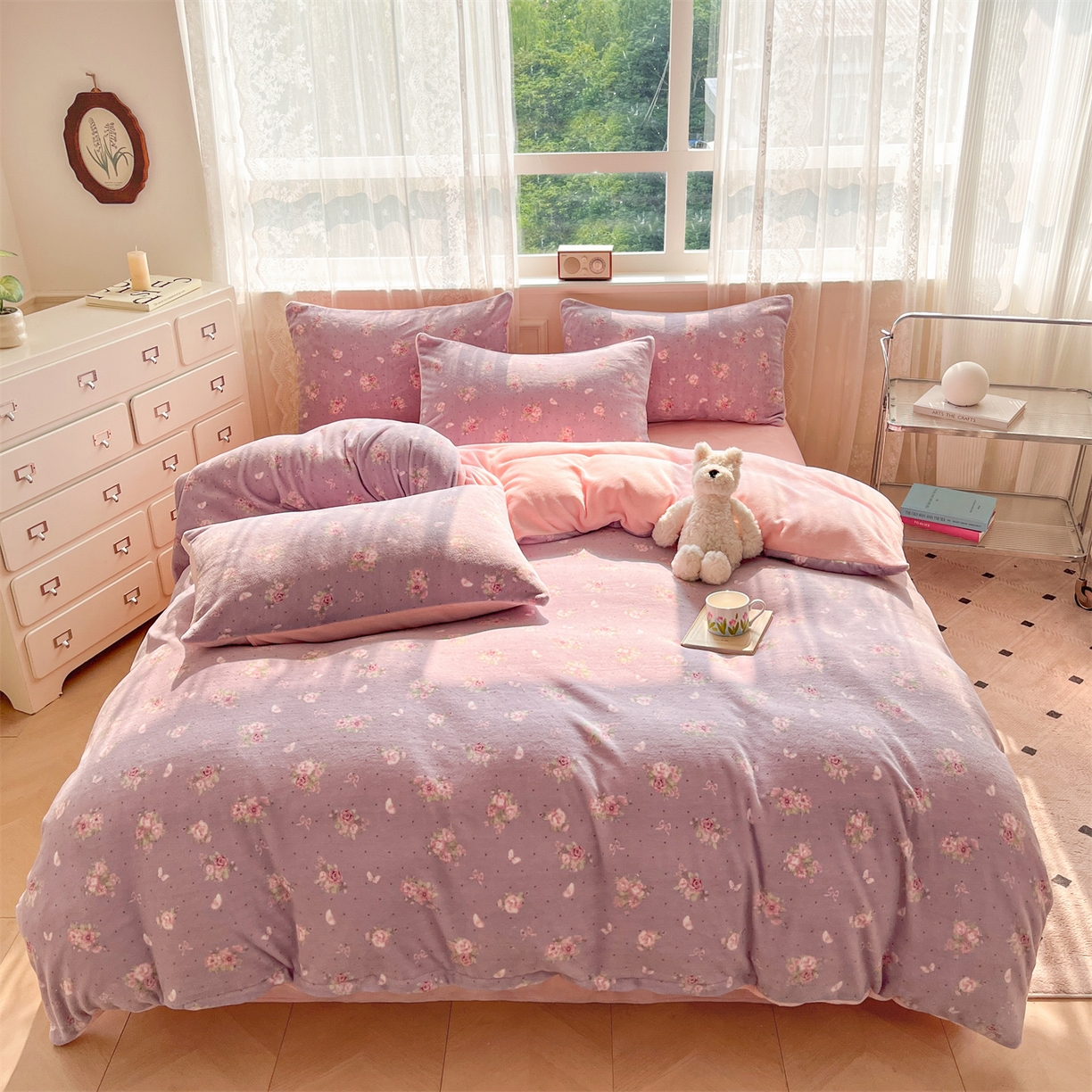 91家纺网 家纺一手货源 找家纺 （总）欧尚家纺 2025新款跑量牛奶绒四件套