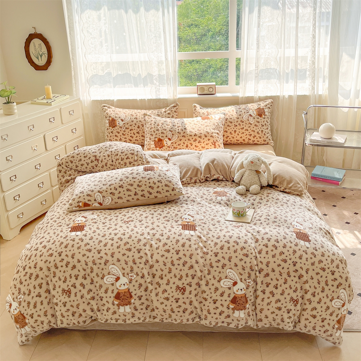 91家纺网 家纺一手货源 找家纺 （总）欧尚家纺 2025新款跑量牛奶绒四件套