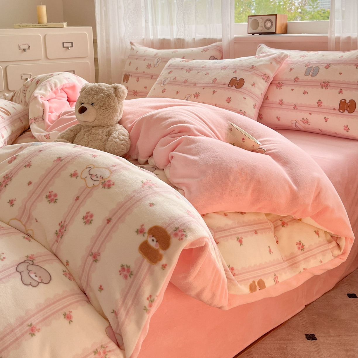 91家纺网 家纺一手货源 找家纺 （总）欧尚家纺 2025新款跑量牛奶绒四件套