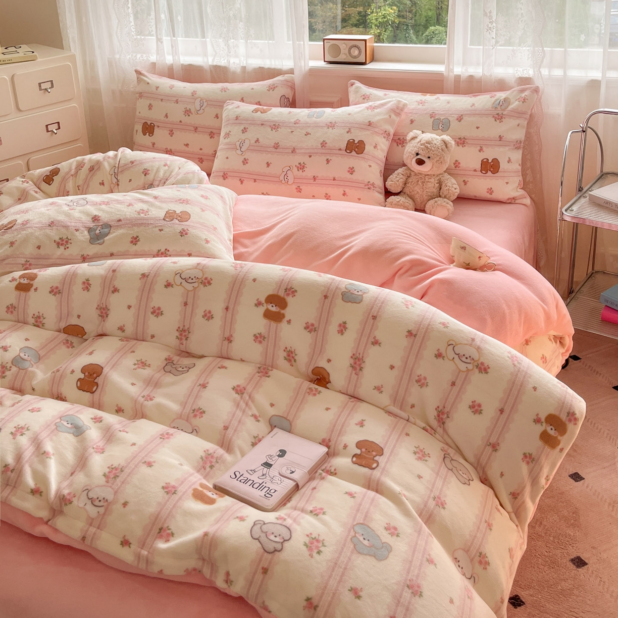 91家纺网 家纺一手货源 找家纺 （总）欧尚家纺 2025新款跑量牛奶绒四件套