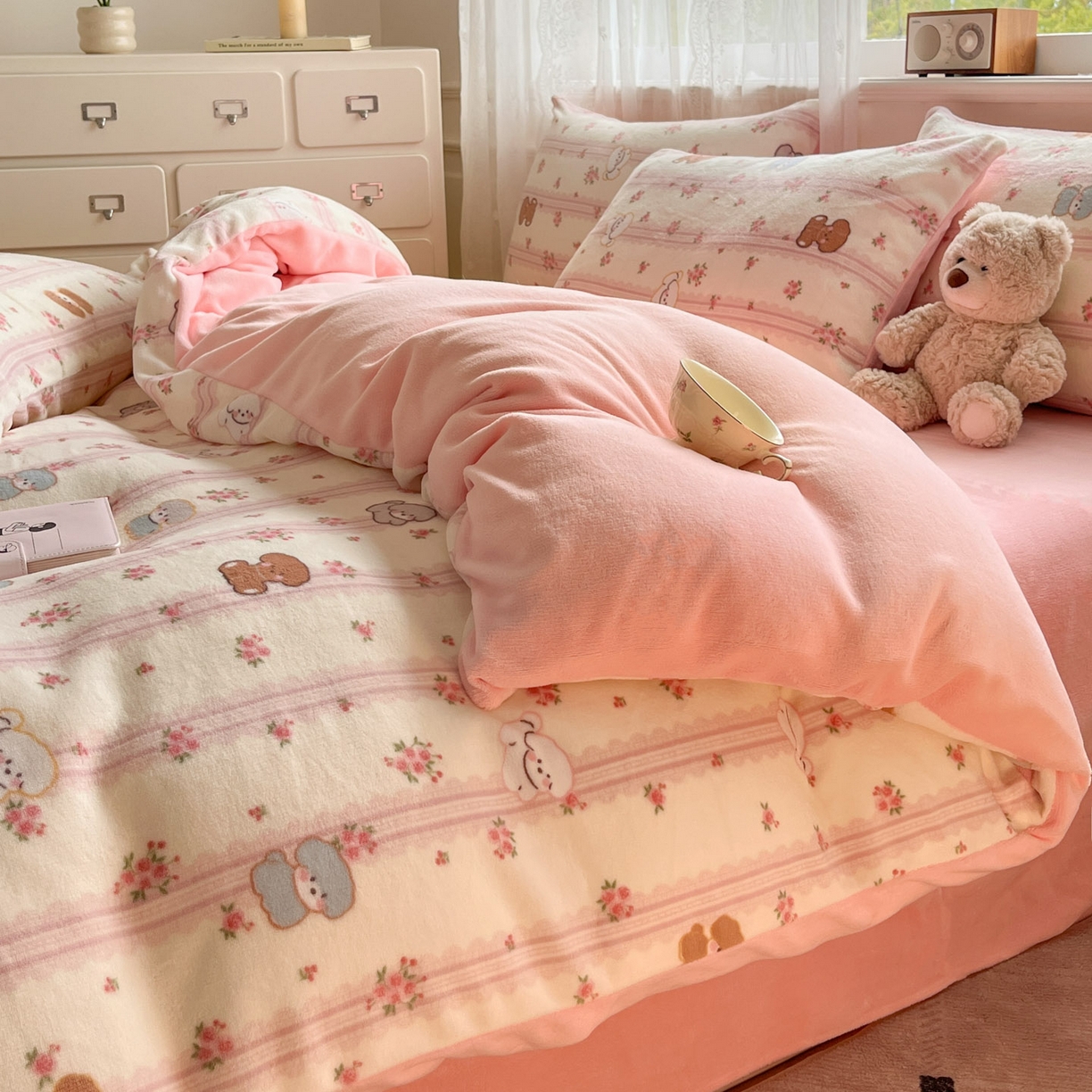 91家纺网 家纺一手货源 找家纺 （总）欧尚家纺 2025新款跑量牛奶绒四件套