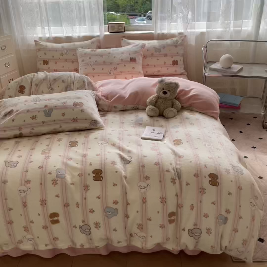 91家纺网 家纺一手货源 找家纺 （总）欧尚家纺 2025新款跑量牛奶绒四件套
