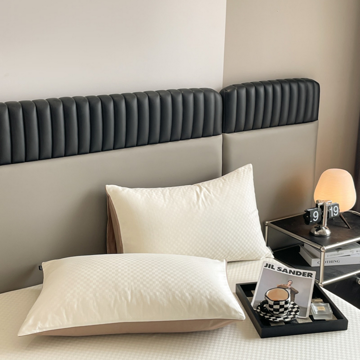 91家纺网 家纺一手货源 找家纺 琪格格纺织 2025新款60S长绒棉纯棉小方格单床单-单床笠 床笠奶昔白-60S新疆长绒棉