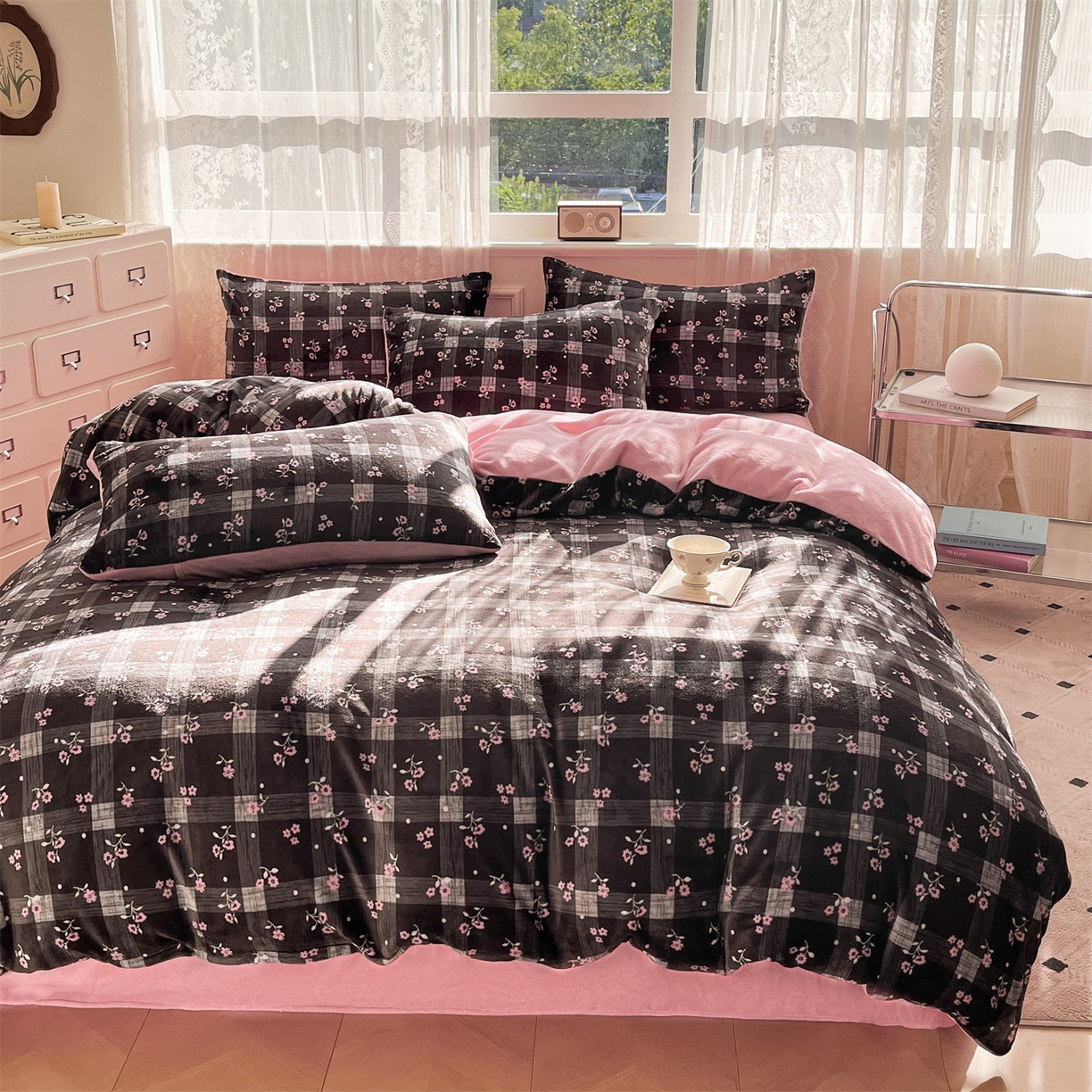 91家纺网 家纺一手货源 找家纺 欧尚家纺 2025新款跑量牛奶绒四件套 魅图