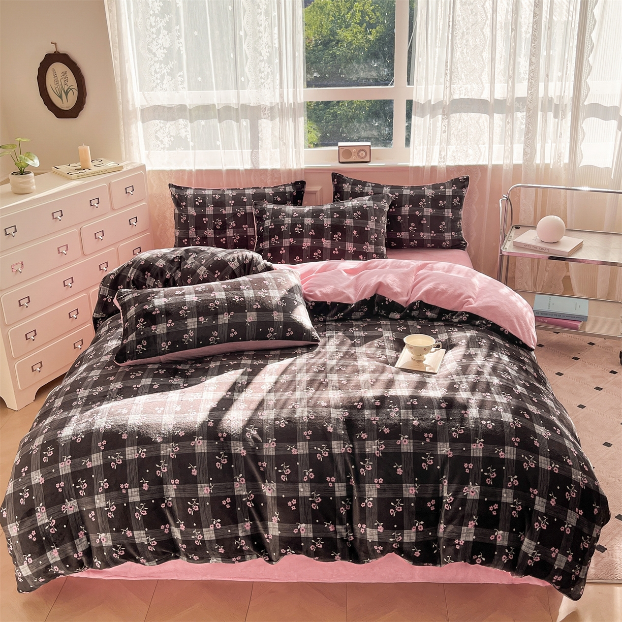 欧尚家纺 2025新款跑量牛奶绒四件套 魅图