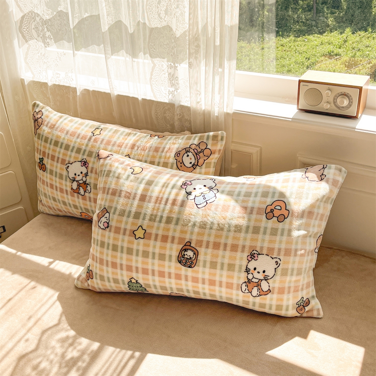 91家纺网 家纺一手货源 找家纺 欧尚家纺 2025新款跑量牛奶绒四件套 萌宠