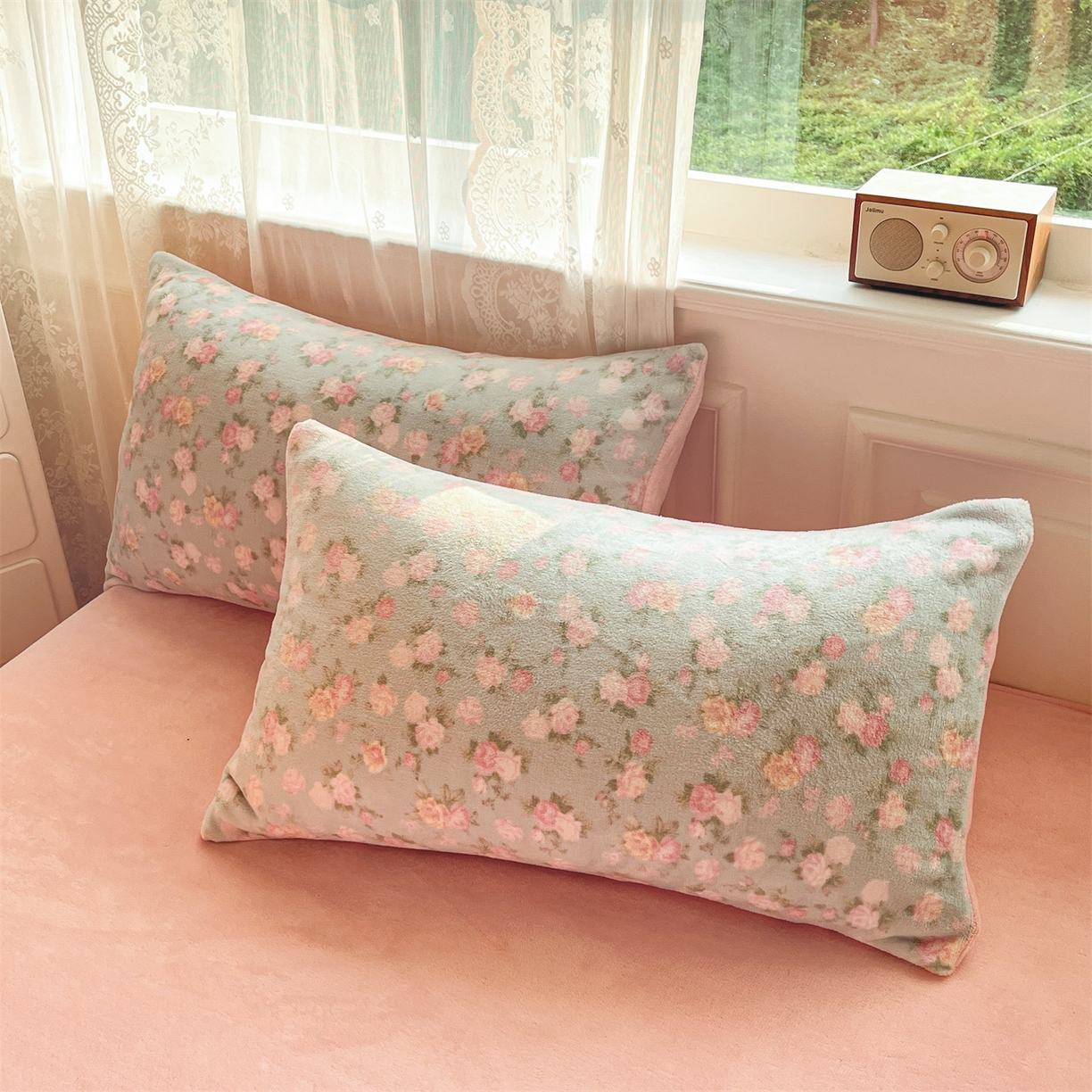 91家纺网 家纺一手货源 找家纺 欧尚家纺 2025新款跑量牛奶绒四件套 温馨花语