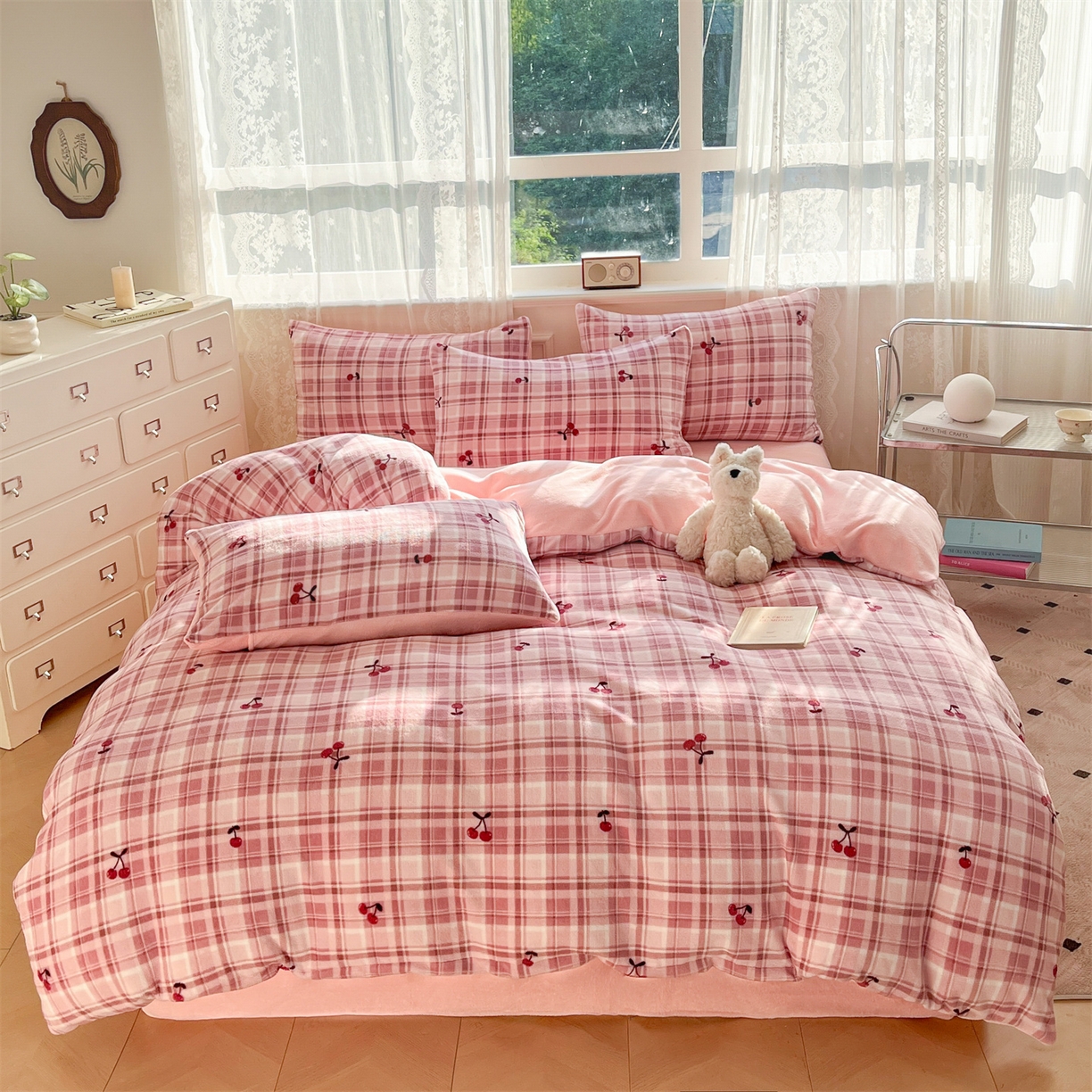 欧尚家纺 2025新款跑量牛奶绒四件套 乌梅子酱