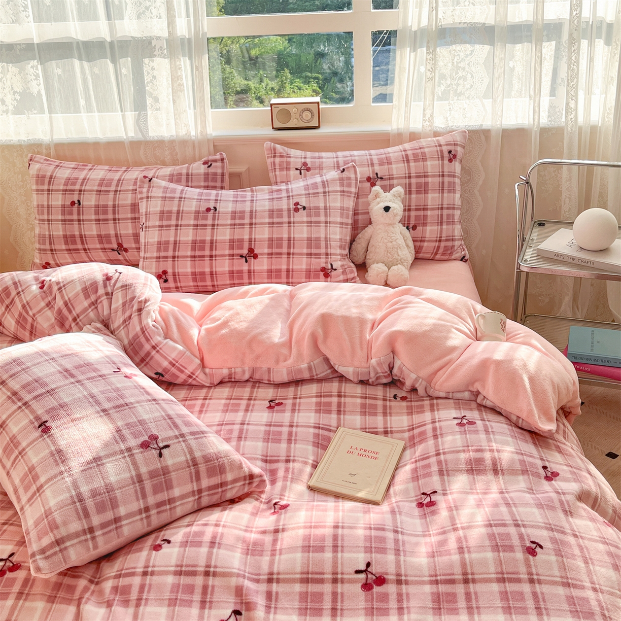 91家纺网 家纺一手货源 找家纺 欧尚家纺 2025新款跑量牛奶绒四件套 乌梅子酱