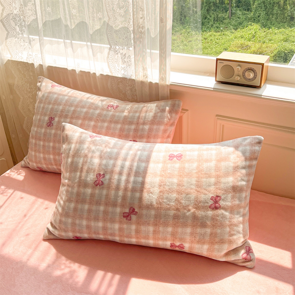 91家纺网 家纺一手货源 找家纺 欧尚家纺 2025新款跑量牛奶绒四件套 相思粉