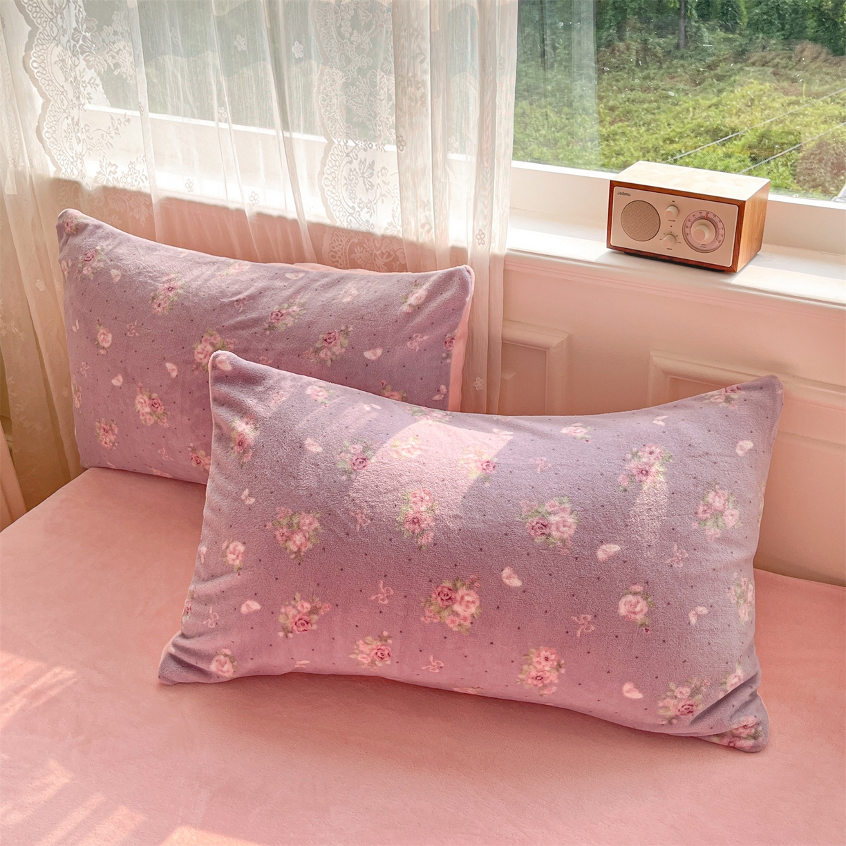 91家纺网 家纺一手货源 找家纺 欧尚家纺 2025新款跑量牛奶绒四件套 莫奈