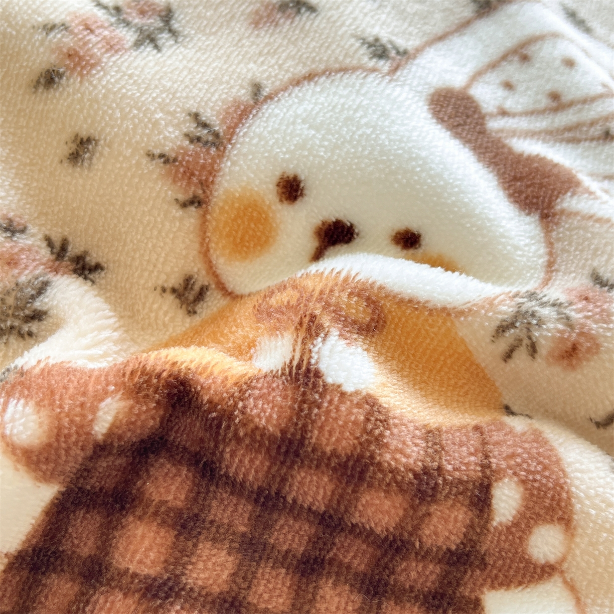 91家纺网 家纺一手货源 找家纺 欧尚家纺 2025新款跑量牛奶绒四件套 田园兔