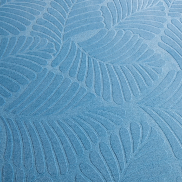 91家纺网 家纺一手货源 找家纺 给笠 2025新款220克牛奶绒大树叶单床笠 床笠单件 剪花大树叶 天蓝