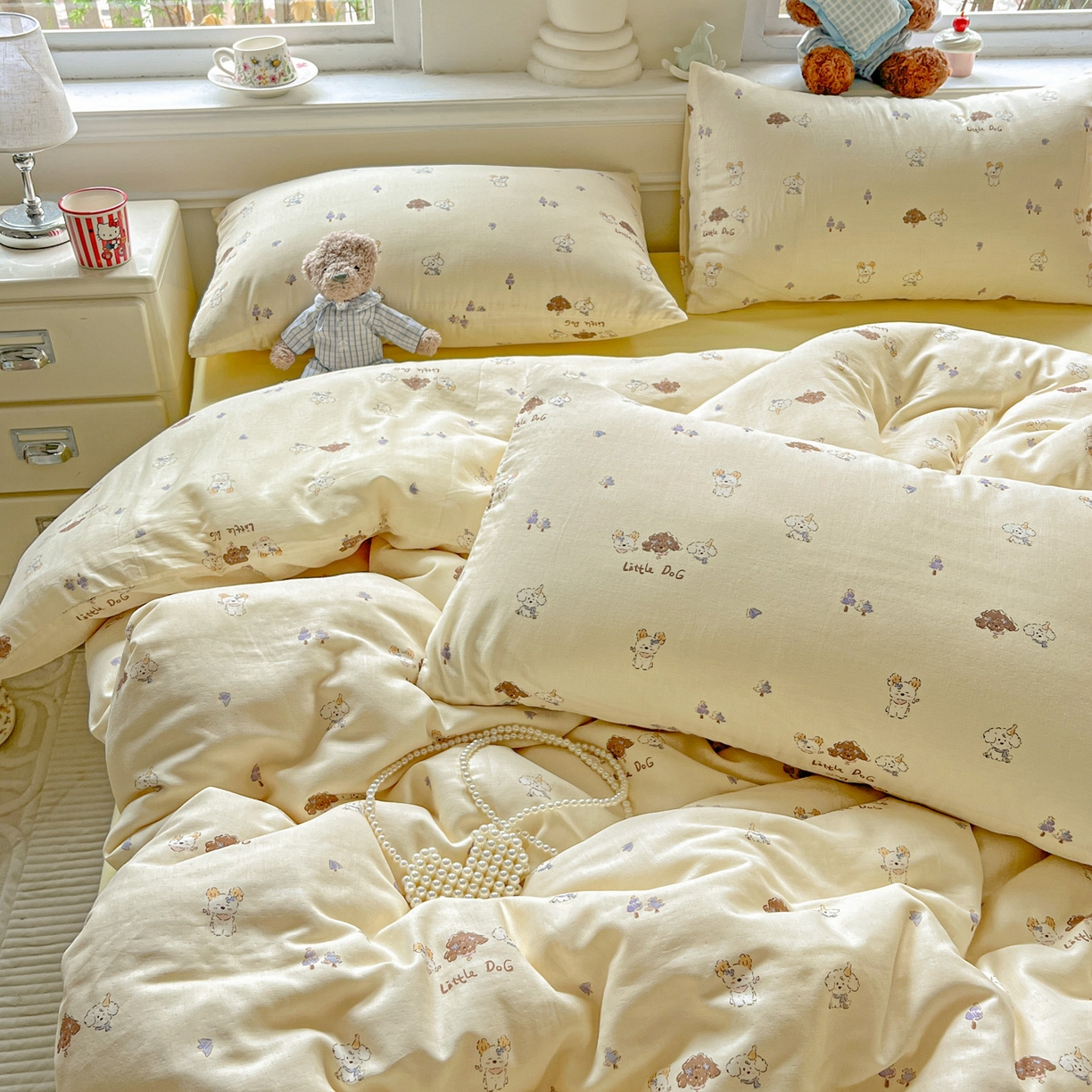 91家纺网 家纺一手货源 找家纺 （总）典曼家纺 2025新款双层纱四件套