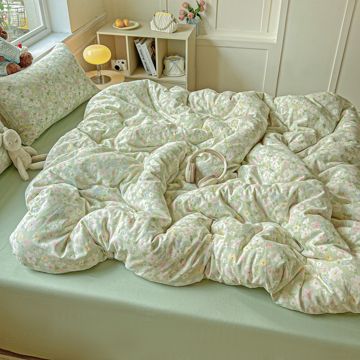 91家纺网 家纺一手货源 找家纺 典曼家纺 2025新款双层纱四件套 初夏