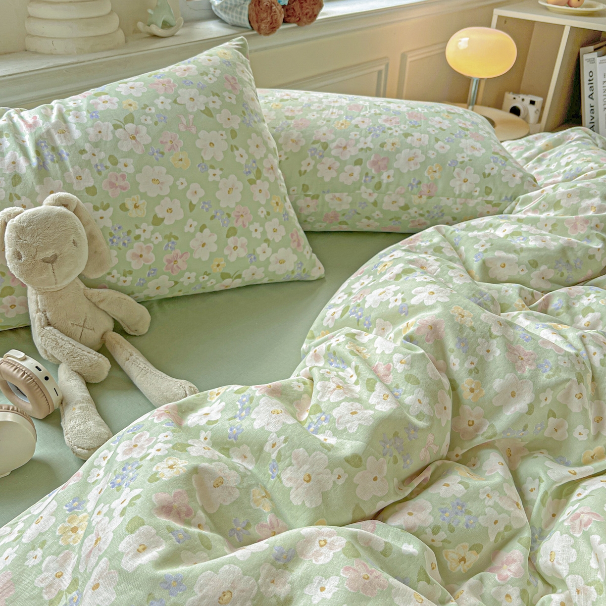 91家纺网 家纺一手货源 找家纺 典曼家纺 2025新款双层纱四件套 初夏