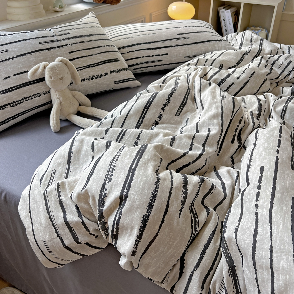 91家纺网 家纺一手货源 找家纺 典曼家纺 2025新款双层纱四件套 凯伦