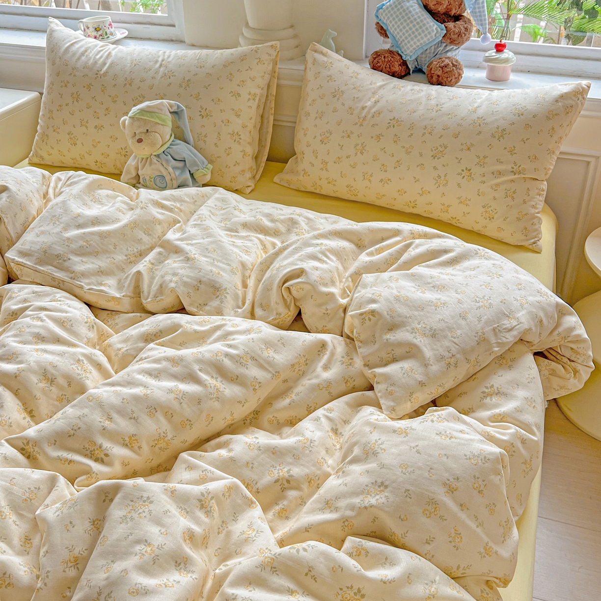 91家纺网 家纺一手货源 找家纺 典曼家纺 2025新款双层纱四件套 小晴天