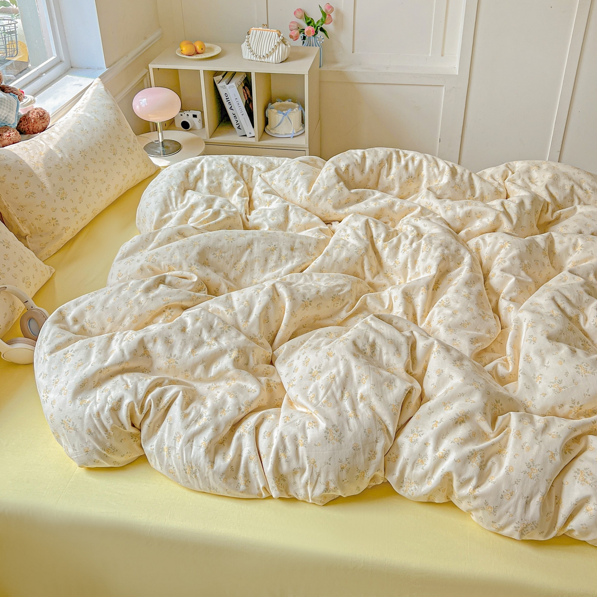 91家纺网 家纺一手货源 找家纺 典曼家纺 2025新款双层纱四件套 小晴天