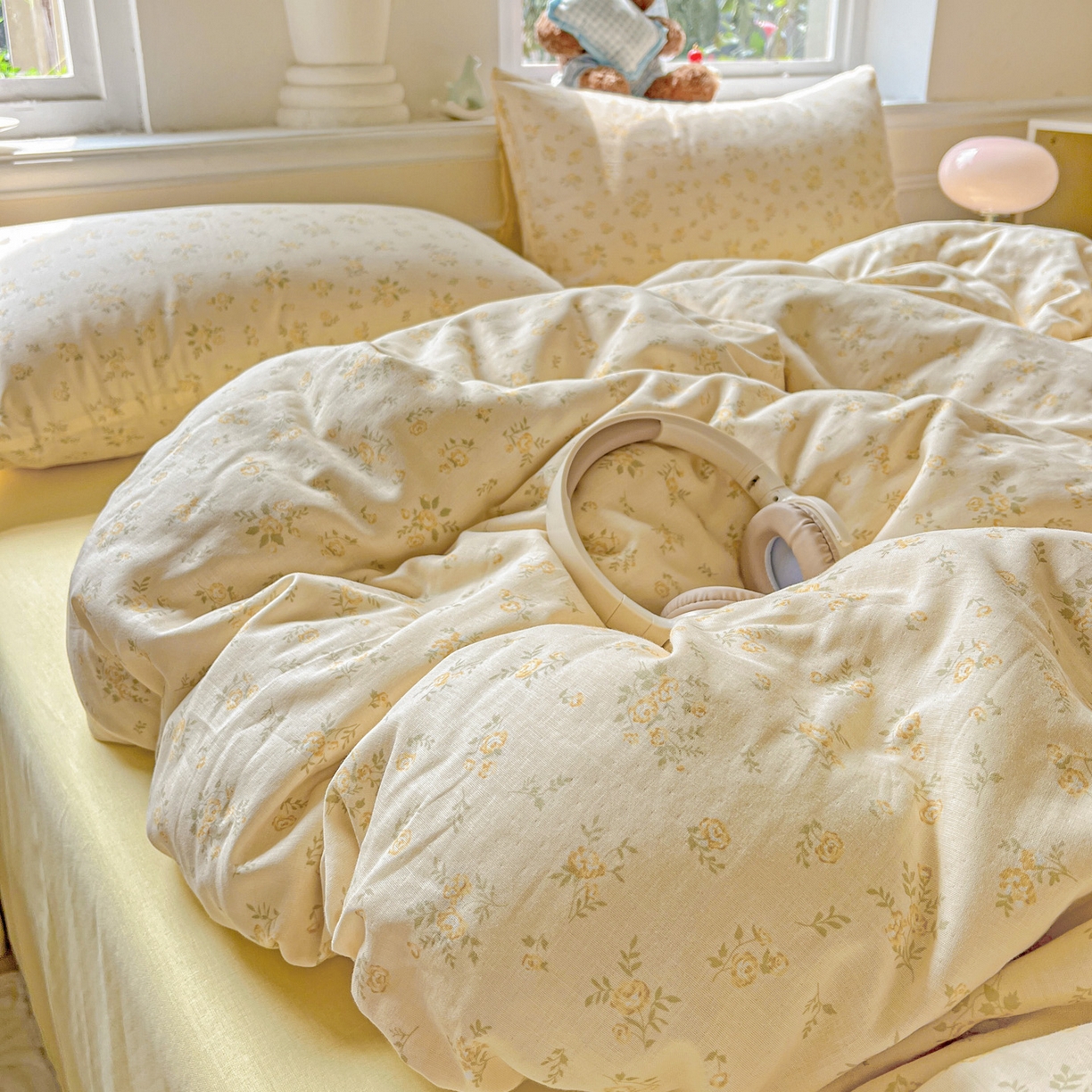 91家纺网 家纺一手货源 找家纺 典曼家纺 2025新款双层纱四件套 小晴天