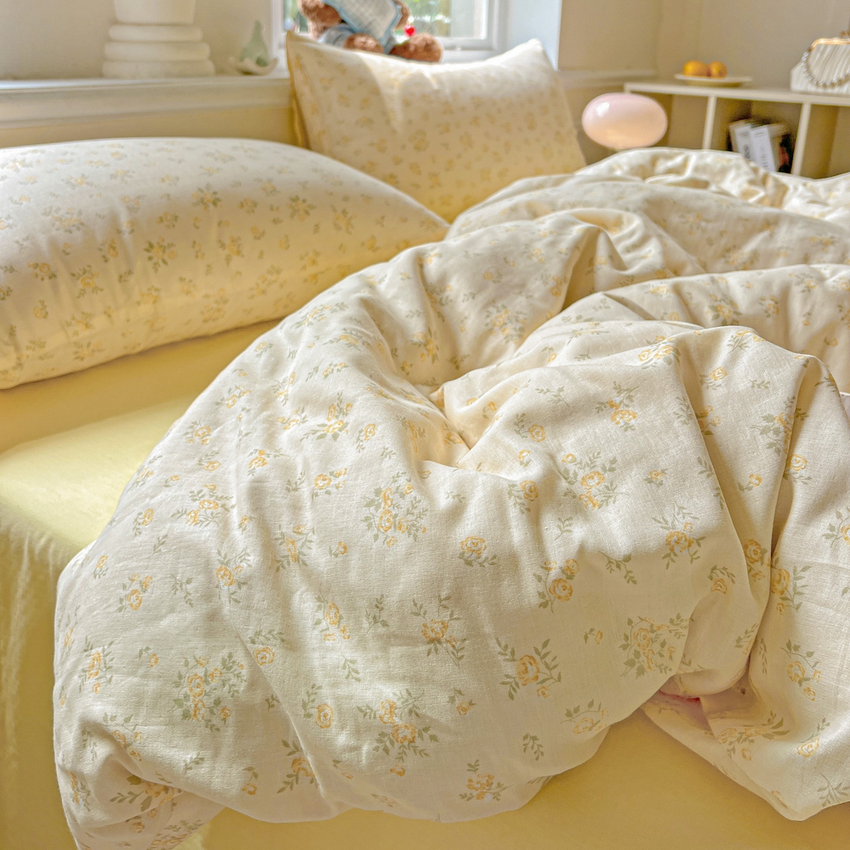 91家纺网 家纺一手货源 找家纺 典曼家纺 2025新款双层纱四件套 小晴天