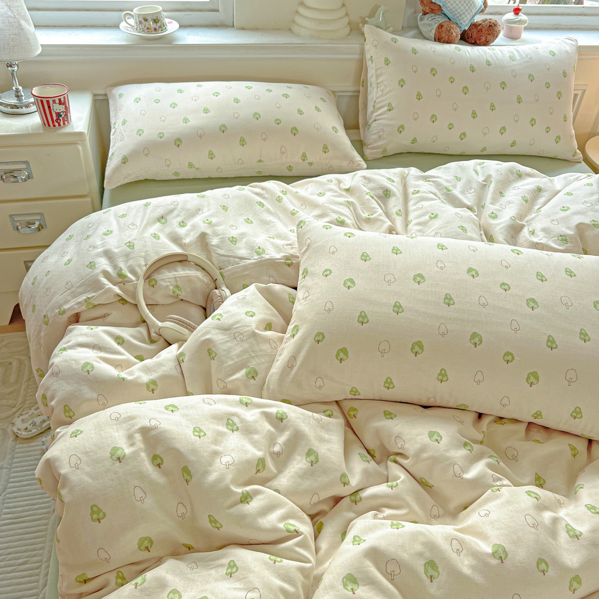 典曼家纺 2025新款双层纱四件套 仲夏