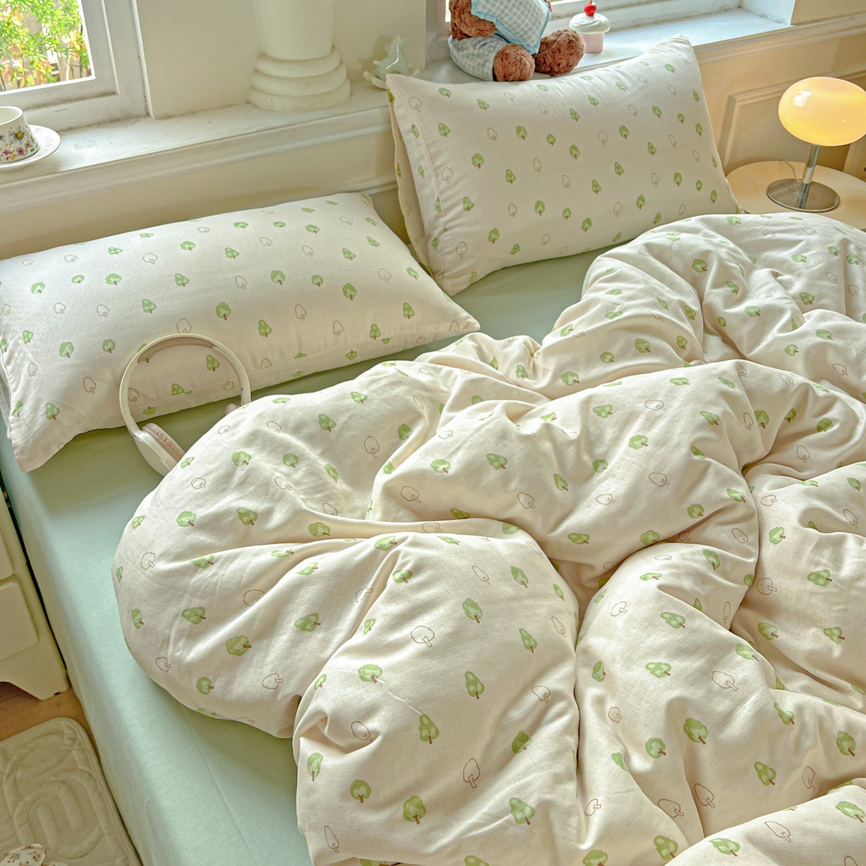 91家纺网 家纺一手货源 找家纺 典曼家纺 2025新款双层纱四件套 仲夏