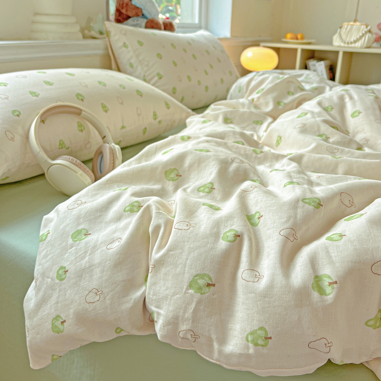 91家纺网 家纺一手货源 找家纺 典曼家纺 2025新款双层纱四件套 仲夏