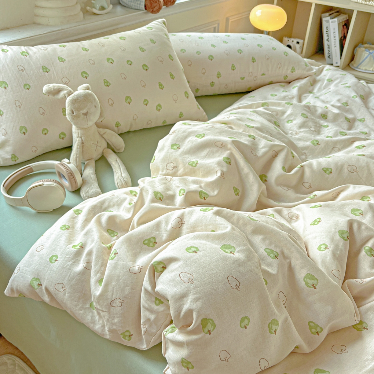 91家纺网 家纺一手货源 找家纺 典曼家纺 2025新款双层纱四件套 仲夏