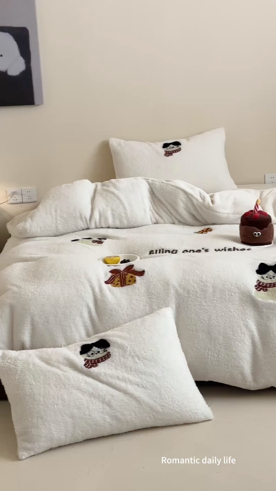 91家纺网 家纺一手货源 找家纺 （总）圆岛家纺 2025新款泰迪绒毛巾绣牛奶绒四件套