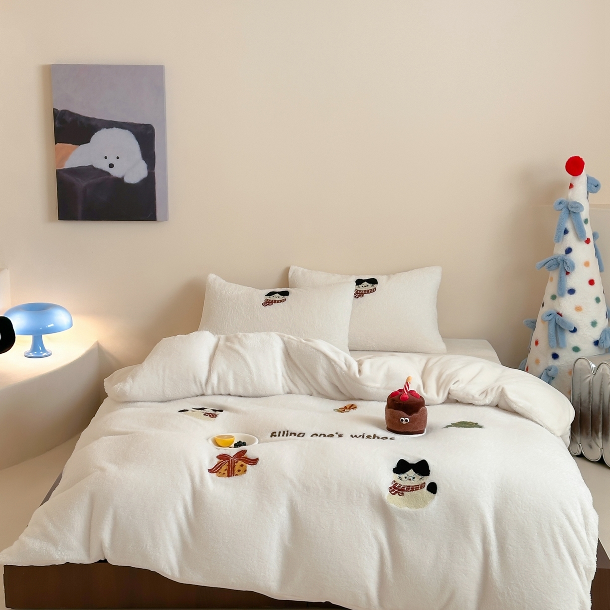 91家纺网 家纺一手货源 找家纺 （总）圆岛家纺 2025新款泰迪绒毛巾绣牛奶绒四件套