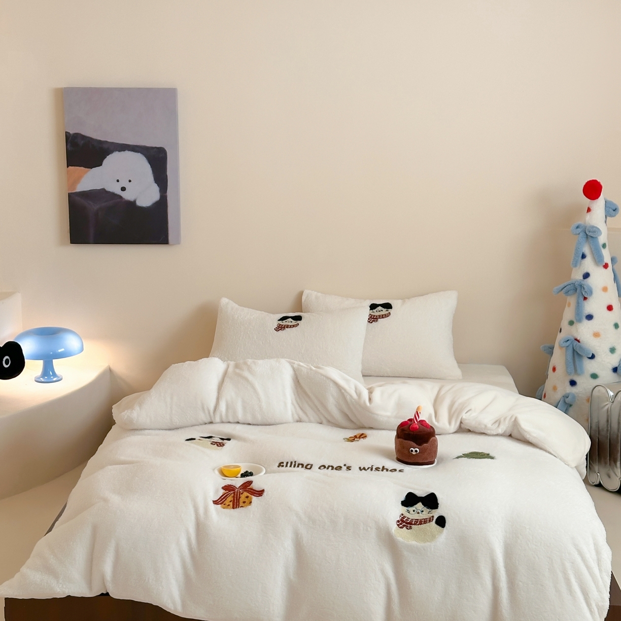 91家纺网 家纺一手货源 找家纺 （总）圆岛家纺 2025新款泰迪绒毛巾绣牛奶绒四件套