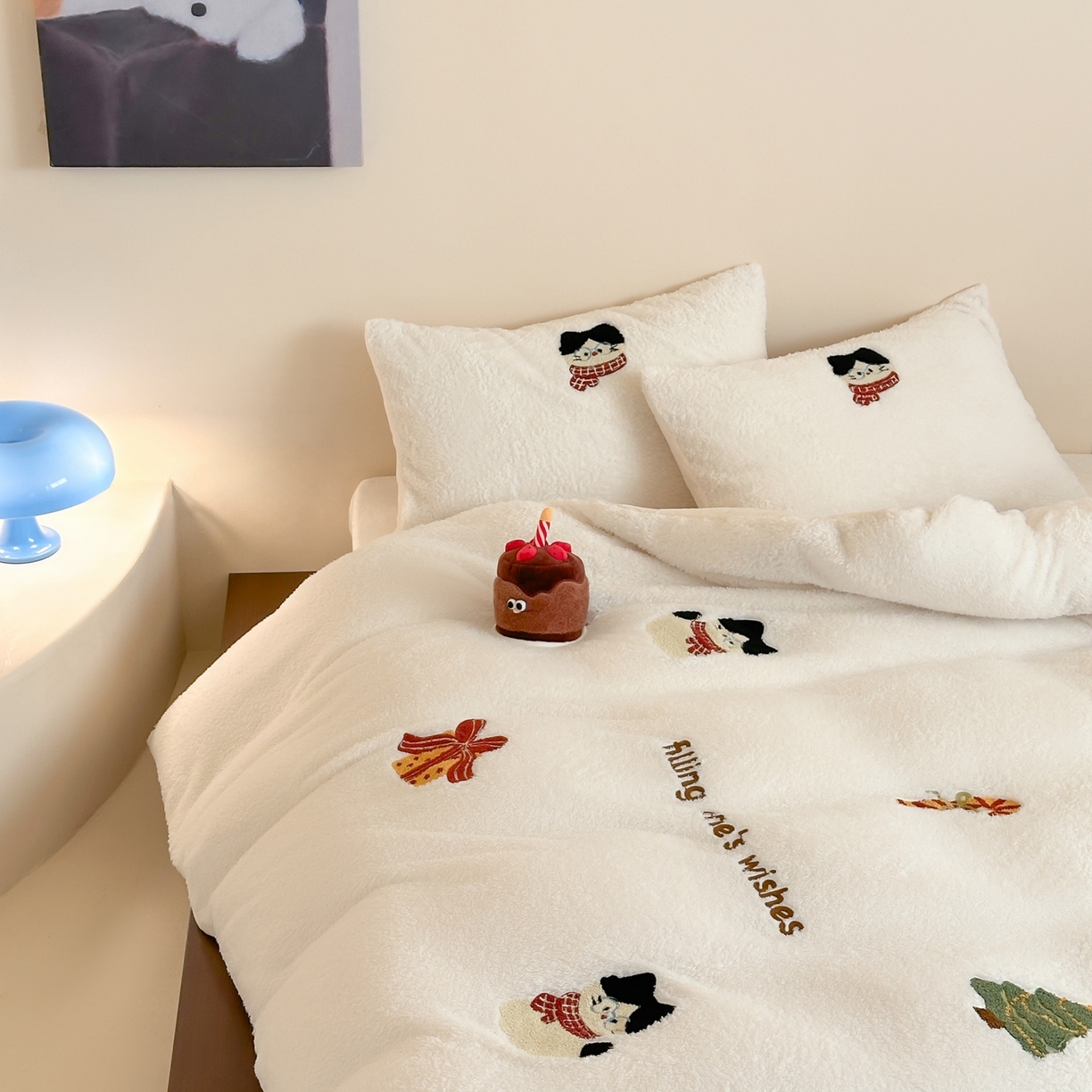 91家纺网 家纺一手货源 找家纺 （总）圆岛家纺 2025新款泰迪绒毛巾绣牛奶绒四件套