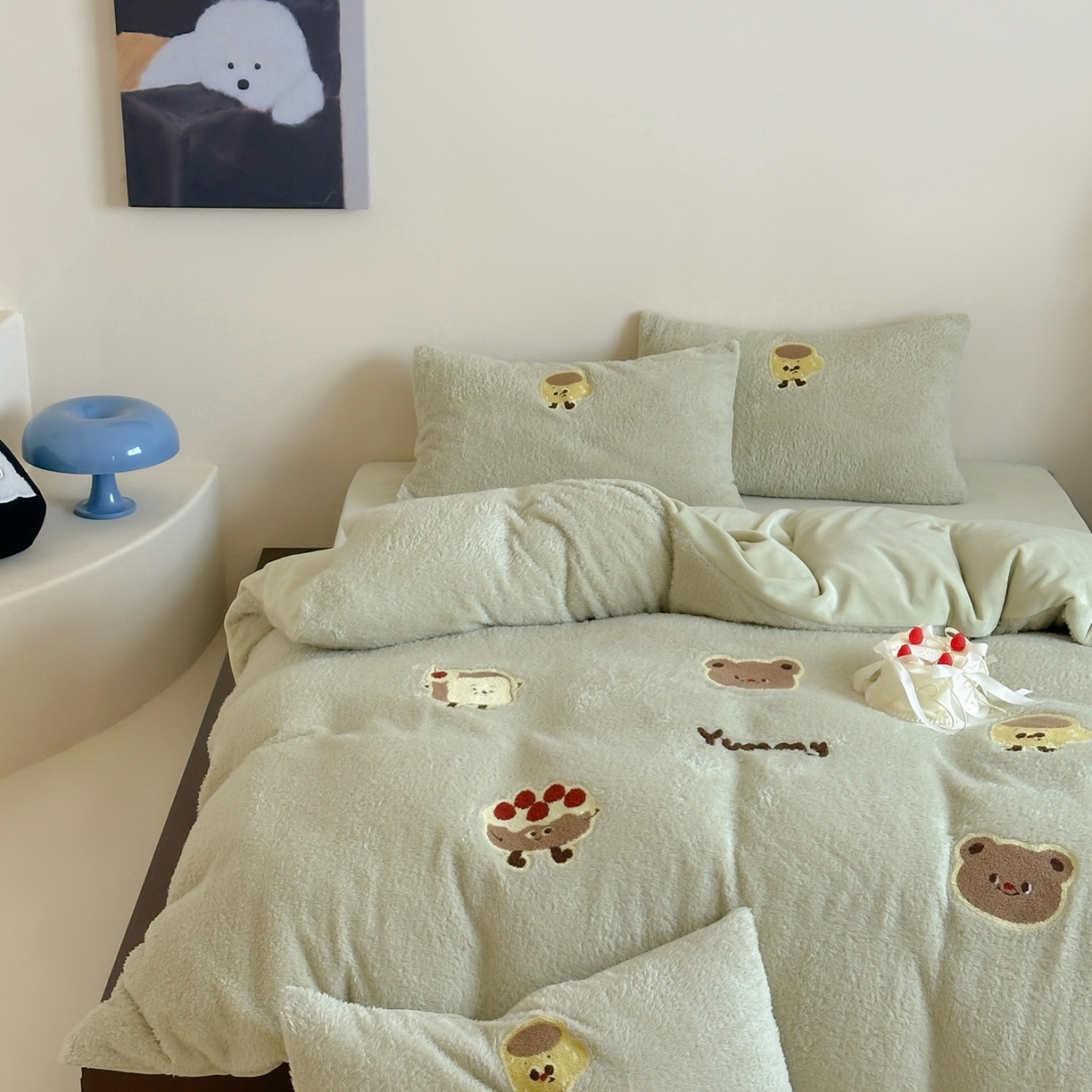 91家纺网 家纺一手货源 找家纺 （总）圆岛家纺 2025新款泰迪绒毛巾绣牛奶绒四件套