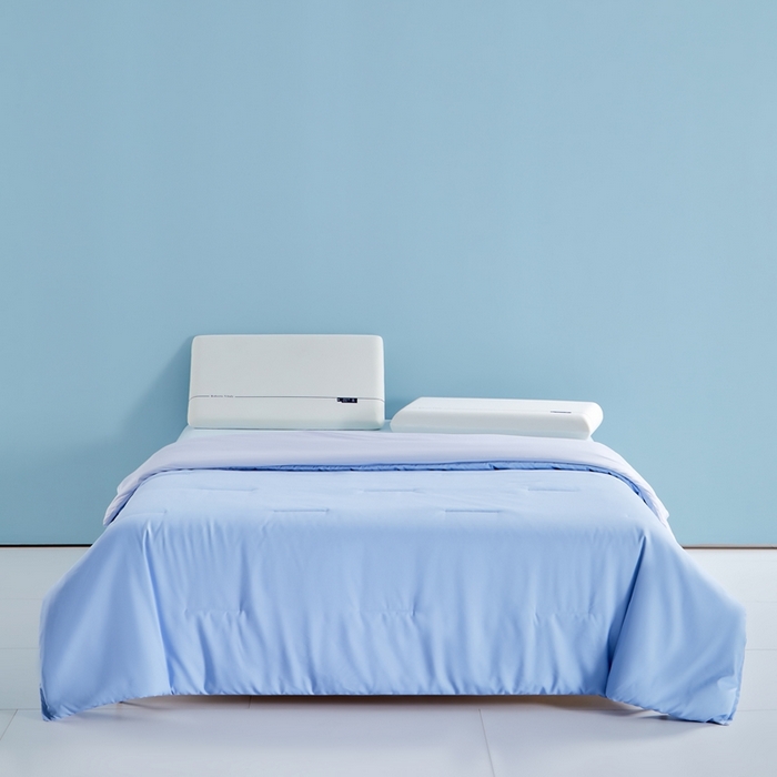 91家纺网 家纺一手货源 找家纺 观月轩家纺 2025新款酣睡星球双层深睡控温被PRO2.0被子被芯 清澄蓝